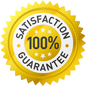 Gold satisfaction guarantee seal badge